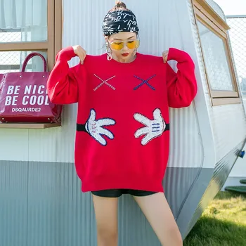 New winter clothes women sweater christmas plus size hug paillette Set auger fashion retro
New winter clothes women sweater christmas plus size hug paillette Set auger fashion retro