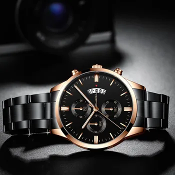 CUENA Luxury Men Watches Top Brand Fashion Stainless Steel Analog Date Sport Quartz Wrist Watch reloj hombre relogio masculino
CUENA Luxury Men Watches Top Brand Fashion Stainless Steel Analog Date Sport Quartz Wrist Watch reloj hombre relogio masculino