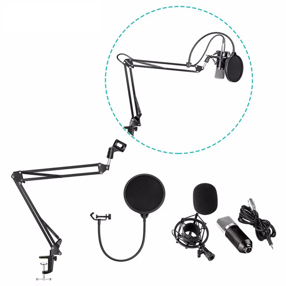 BM700 Professional Condenser Microphone + NB35 Mic Stand + Shock Mount + Blowout Prevention Device Studio Microphone kit
BM700 Professional Condenser Microphone + NB35 Mic Stand + Shock Mount + Blowout Prevention Device Studio Microphone kit