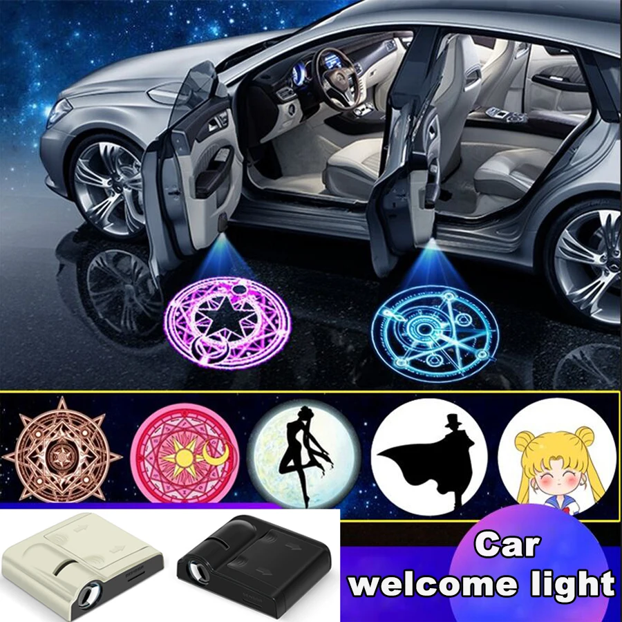 2 Pcs Universal Car Welcome Light Wireless Door Ambient with LED Laser Projector Light Without Battery
2 Pcs Universal Car Welcome Light Wireless Door Ambient with LED Laser Projector Light Without Battery