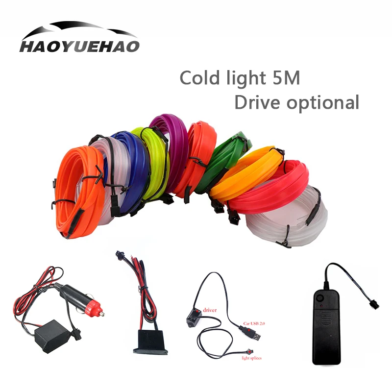 Haoyuehao LED Car Light 5M Cold Light Car Accessories Car Atmosphere Lamp DC 12V Any Cay Wiring Cigarettes USB Battery Drive
Haoyuehao LED Car Light 5M Cold Light Car Accessories Car Atmosphere Lamp DC 12V Any Cay Wiring Cigarettes USB Battery Drive