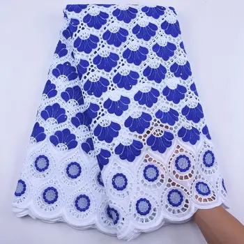Blue And White 100% Cotton Lace Fabric African Lace Fabric 2020 High Quality Lace Soft Nigerian Dry Cotton Lace Materials S1944 
Blue And White 100% Cotton Lace Fabric African Lace Fabric 2020 High Quality Lace Soft Nigerian Dry Cotton Lace Materials S1944