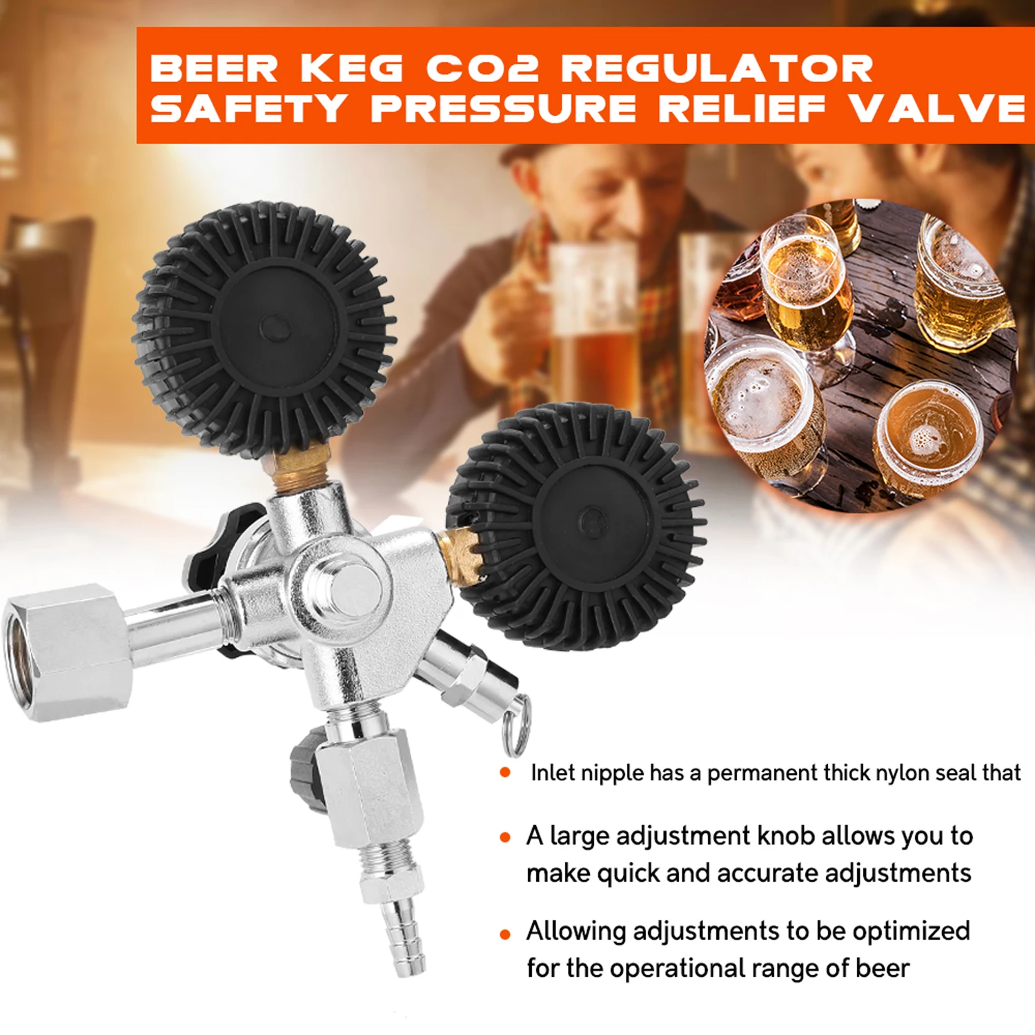 Hot New Beer CO2 Keg Regulator Safety Pressure Relief Valve 0-3000 PSI Tanks Pressure
Hot New Beer CO2 Keg Regulator Safety Pressure Relief Valve 0-3000 PSI Tanks Pressure