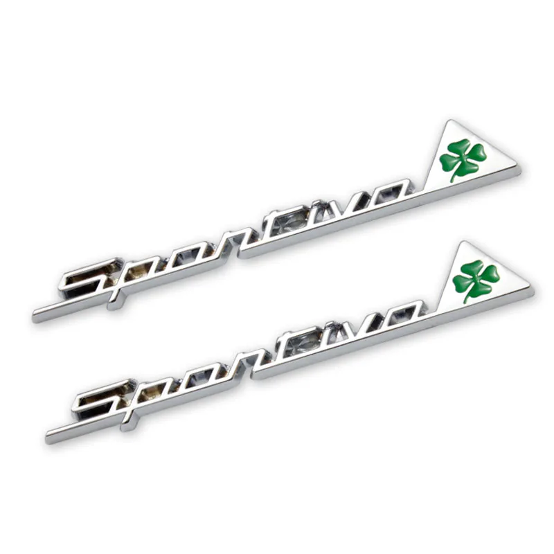 Metal 3D Alfa Romeo Sportiva Quatrefoil Logo Rear Emblem Car Badge Sticker