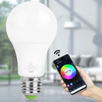 RGB Led Bulb Magic WIFI Smart Bulb7W E27 85-265V Wireless Home Automation Lamp Function Work Alexa Google with APP
RGB Led Bulb Magic WIFI Smart Bulb7W E27 85-265V Wireless Home Automation Lamp Function Work Alexa Google with APP