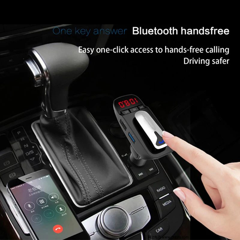ER9 car Bluetooth kit handsfree FM transmitter wireless Bluetooth headset can detect battery voltage car charger with headphones
ER9 car Bluetooth kit handsfree FM transmitter wireless Bluetooth headset can detect battery voltage car charger with headphones