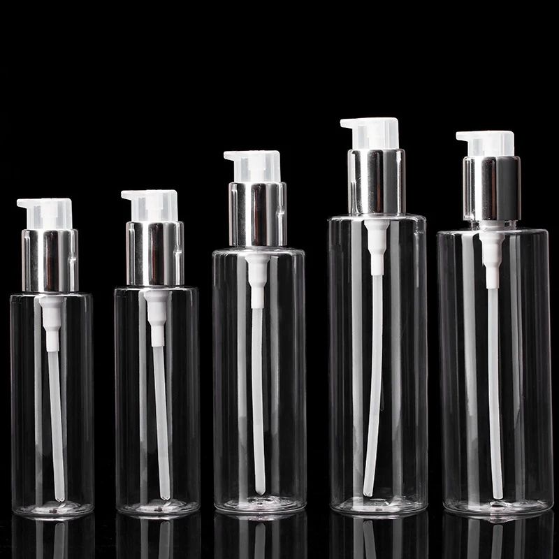 100ml 120 150 200 250ml Transparent Pet Lotion Bottle Plastic Pressure Pump Airless Sprayer Bottle Cosmetic Containers
100ml 120 150 200 250ml Transparent Pet Lotion Bottle Plastic Pressure Pump Airless Sprayer Bottle Cosmetic Containers