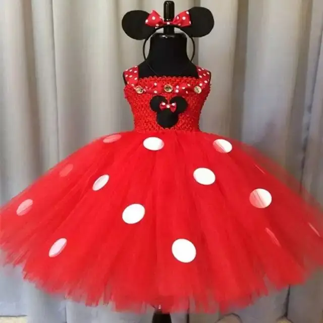 Платье-пачка для девочек красное вязаное крючком с бантом | Детская одежда и