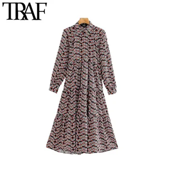 TRAF Women Vintage Elegant Floral Print Pleated Midi Shirt Dress Fashion Lapel Collar Long Sleeve Female Dresses Vestidos Mujer
TRAF Women Vintage Elegant Floral Print Pleated Midi Shirt Dress Fashion Lapel Collar Long Sleeve Female Dresses Vestidos Mujer