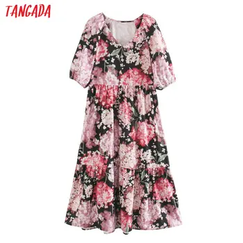 Tangada fashion women floral print dress 2020 summer short sleeve female Loose midi Dress Vestidos XN458
Tangada fashion women floral print dress 2020 summer short sleeve female Loose midi Dress Vestidos XN458