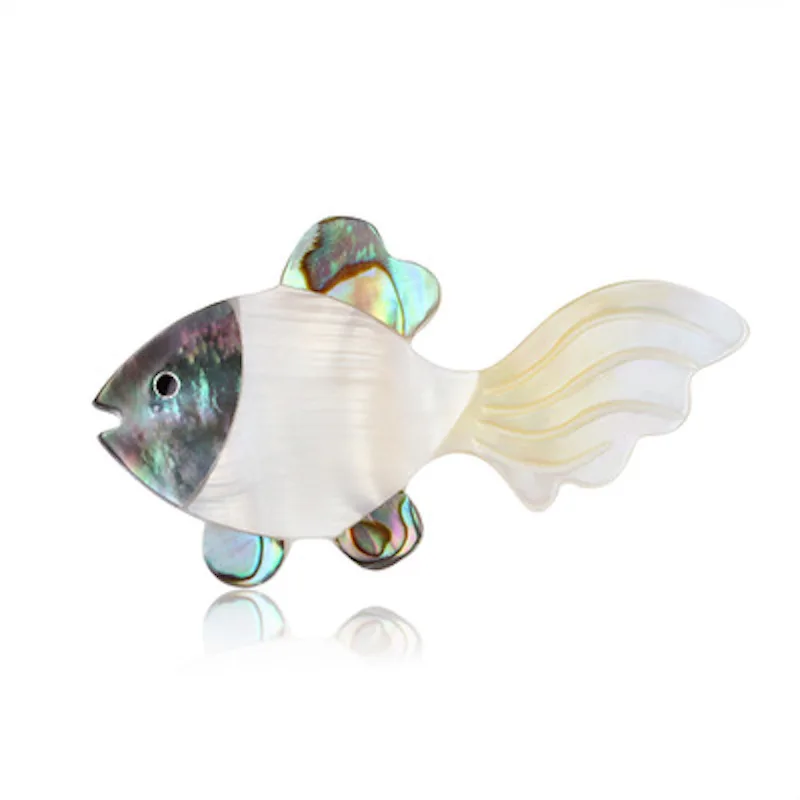 

3pcs/lot Fashion Natural shell cute ocean fish Brooches 2019 Women Men's Weddings fish Brooch Pins best Christmas gift