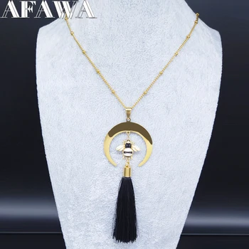 2020 Fashion Zirconium Copper Moon Necklace Chain Women Gold Color Bee Tassel Necklaces for Mother Gift Jewelry colar N2024S01
2020 Fashion Zirconium Copper Moon Necklace Chain Women Gold Color Bee Tassel Necklaces for Mother Gift Jewelry colar N2024S01