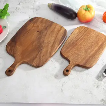 Home Kitchen Wooden Cutting Board Smooth Thicken Chopping Breadboard with Hanging Handle Photography Gadget
Home Kitchen Wooden Cutting Board Smooth Thicken Chopping Breadboard with Hanging Handle Photography Gadget
