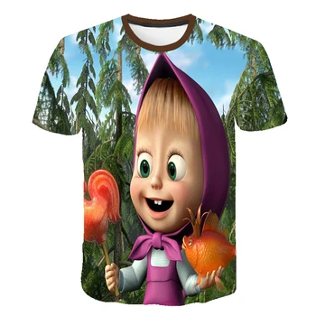 3D baby Girl T-shirt Masha and bear print children T-shirt casual clothes Pink kawaii girl top baby boys T-shirt Kids clothes
3D baby Girl T-shirt Masha and bear print children T-shirt casual clothes Pink kawaii girl top baby boys T-shirt Kids clothes