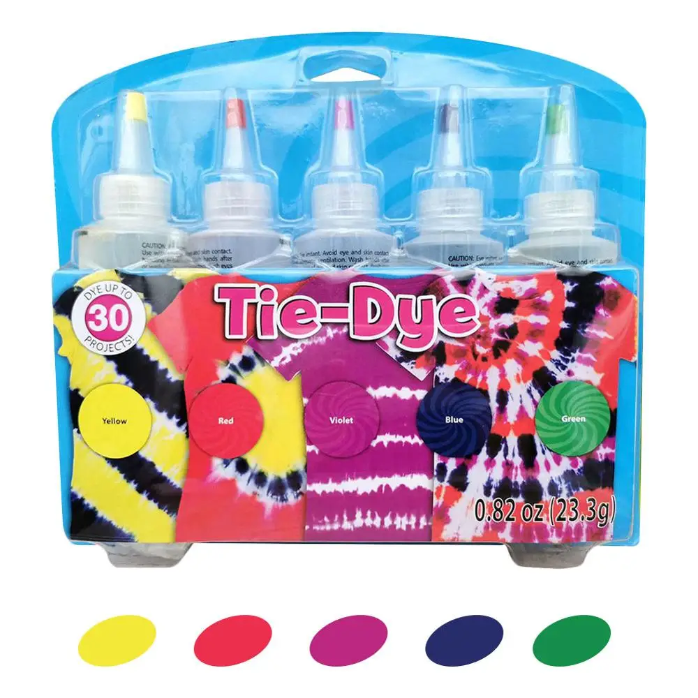 5 Colors/set One-step Tie Dye Kit DIY Kits for Fabric Textile Craft Arts Clothes for Solo Projects Dyes Paint and Family Fun
5 Colors/set One-step Tie Dye Kit DIY Kits for Fabric Textile Craft Arts Clothes for Solo Projects Dyes Paint and Family Fun
