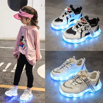 Air mesh flashing light sneakers girls white platform sneakers dad shoes boys girls jogging running shoes insole viper 
Air mesh flashing light sneakers girls white platform sneakers dad shoes boys girls jogging running shoes insole viper