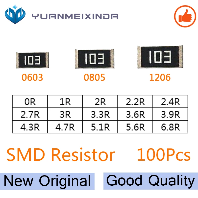 100 шт. SMD резистор 1206 0R 1R 2R 2.2R 2.4R 2.7R 3R 3.3R 3.6R 3.9R 4.3R 4.7R 5.1R 5.6R 6.8R в наличии
100 шт. SMD резистор 1206 0R 1R 2R 2.2R 2.4R 2.7R 3R 3.3R 3.6R 3.9R 4.3R 4.7R 5.1R 5.6R 6.8R в наличии