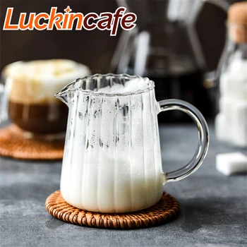 Japanese simple manual stripe small milk pot heat-resistant glass milk cup tea separator fair cup milk pot ultra light and thin
Japanese simple manual stripe small milk pot heat-resistant glass milk cup tea separator fair cup milk pot ultra light and thin