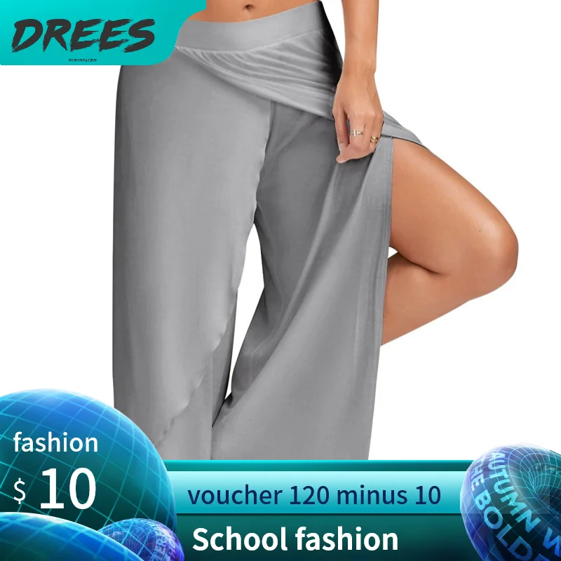 Ladies Women Beach Split Pants Trousers Boho Gypsy Hippie Women Wide Leg Elastic Trousers Plus Size Loose White Silk Pants Fall
Ladies Women Beach Split Pants Trousers Boho Gypsy Hippie Women Wide Leg Elastic Trousers Plus Size Loose White Silk Pants Fall