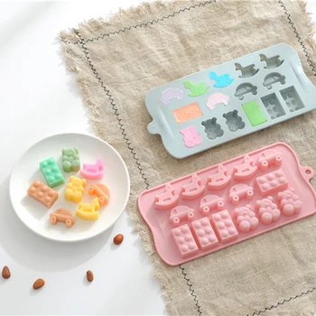 3D Silicone Chocolate Molds Bear Trojan Shape Silicone Candy Mold Baking Cake Decorating Tools DIY 15 Grid Chocolate Cake Mould
3D Silicone Chocolate Molds Bear Trojan Shape Silicone Candy Mold Baking Cake Decorating Tools DIY 15 Grid Chocolate Cake Mould