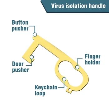 Non-contact Door Opener Elevator Button Door Handle Switch Brass Key Safety Protection No-Touch Anti-bacteria Health Door Opener
Non-contact Door Opener Elevator Button Door Handle Switch Brass Key Safety Protection No-Touch Anti-bacteria Health Door Opener