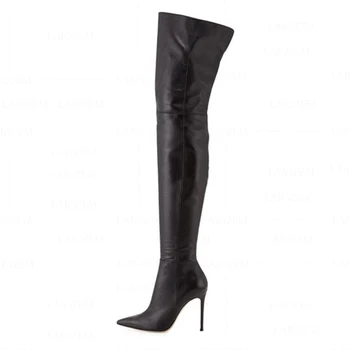 BERZIMER Women Thigh High Boots Faux Leather Stiletto Heels Over Knee High Zapatos Botas Party Shoes Woman Big Size 43 44 45 47
BERZIMER Women Thigh High Boots Faux Leather Stiletto Heels Over Knee High Zapatos Botas Party Shoes Woman Big Size 43 44 45 47