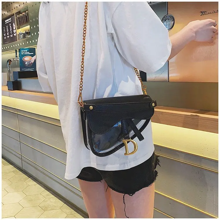Transparent Women's Bag 2019 New Kind of Mother Japanese and Korean Fashion Single Shoulder Bags Creative Saddle Bag handbag
Transparent Women's Bag 2019 New Kind of Mother Japanese and Korean Fashion Single Shoulder Bags Creative Saddle Bag handbag