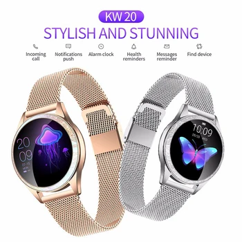KW20 Smart Watch Women Waterproof Heart Rate Monitoring Bluetooth Fitness Tracker Bracelet Female Smartwatch For Android IOS
KW20 Smart Watch Women Waterproof Heart Rate Monitoring Bluetooth Fitness Tracker Bracelet Female Smartwatch For Android IOS