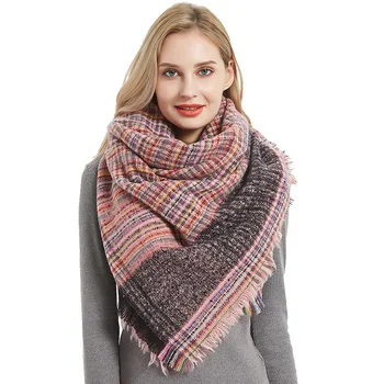Europe and the United States new thorn capillary lattice square scarf ladies blanket pink scarf padded scarf shawl
Europe and the United States new thorn capillary lattice square scarf ladies blanket pink scarf padded scarf shawl