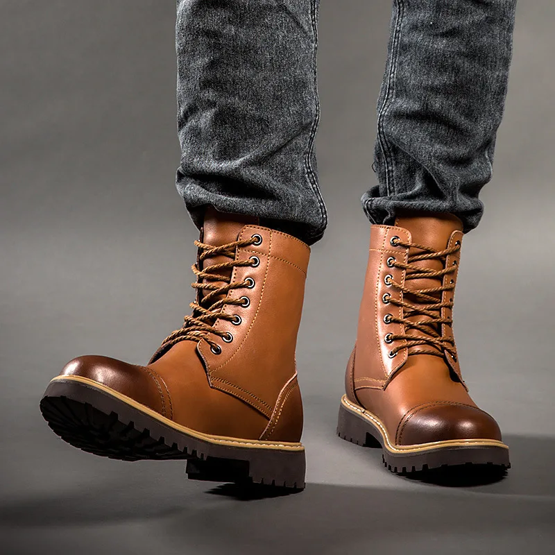 Martin Boots Men's Genuine Leather New Style MEN'S SHOES Hight-top Fashion Casual Shoes Fashion Leather Boot MEN'S SHOES Outdoor 
Martin Boots Men's Genuine Leather New Style MEN'S SHOES Hight-top Fashion Casual Shoes Fashion Leather Boot MEN'S SHOES Outdoor