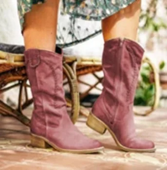 BLWBYL booties autumn winter low heels platform ladies shoes vintage riding boots mid calf punk boots botas mujer big 
BLWBYL booties autumn winter low heels platform ladies shoes vintage riding boots mid calf punk boots botas mujer big