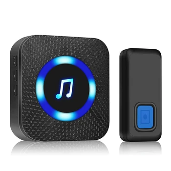 LED Wireless Doorbell Waterproof Doorbell Outdoor Smart Doorbell Home Security Smart Doorbell EU Plug
LED Wireless Doorbell Waterproof Doorbell Outdoor Smart Doorbell Home Security Smart Doorbell EU Plug