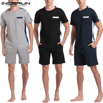 INCERUN Men Pajamas Sets Short Sleeve Patchwork Sleepwear Shorts Workout Bodybuilding Men Sets Summer Leisure Nightwear Homewear
INCERUN Men Pajamas Sets Short Sleeve Patchwork Sleepwear Shorts Workout Bodybuilding Men Sets Summer Leisure Nightwear Homewear