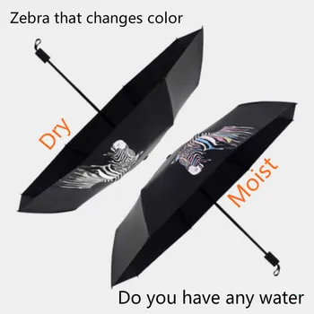 

Magic umbrella. Zebras that change color. White on sunny days . dazzling color on rainy days umbrella kids men women umbrellas