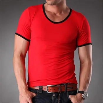High Quality Bamboo Fiber Plain Blank T Shirt For Men V Neck Slim Fit Sexy Workout Tops 2020 Mens Clothes MT-1351
High Quality Bamboo Fiber Plain Blank T Shirt For Men V Neck Slim Fit Sexy Workout Tops 2020 Mens Clothes MT-1351