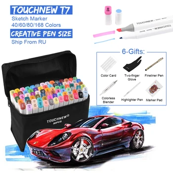 TOUCHNEW Dual Tips Sketch Markers for Drawing 40/60/80/168 Color Marker Pens 7th Alcohol Based Anime Art Supplies with 6 Gifts
TOUCHNEW Dual Tips Sketch Markers for Drawing 40/60/80/168 Color Marker Pens 7th Alcohol Based Anime Art Supplies with 6 Gifts