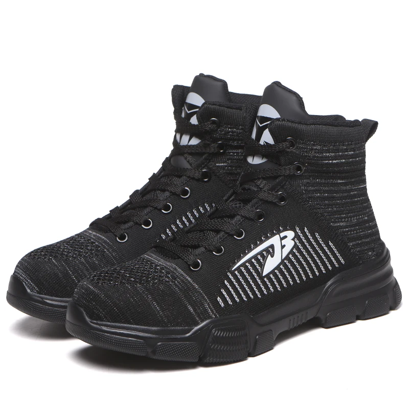 Men‘s Safety Shoes Steel Toe Work Boots Lightweight Puncture Proof Work Shoes Breathable Sneakers image 6