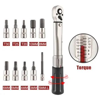 Bicycle Repair Tools Kit Bike Torque Wrench Allen Key Tool Socket Set Road MTB Bike Tools 1/4'' Torque Fix Set 2-24 NM Accessory
Bicycle Repair Tools Kit Bike Torque Wrench Allen Key Tool Socket Set Road MTB Bike Tools 1/4'' Torque Fix Set 2-24 NM Accessory