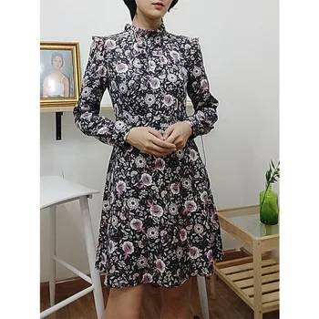 Women Dress Floral Print Dress 2020 Spring French Fungus Floral Dress 
Women Dress Floral Print Dress 2020 Spring French Fungus Floral Dress