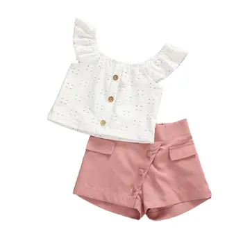 0-5Y Summer Infant Girls Sweet Clothes Sets Ruffles Sleeve White T Shirts Tops+Pink Solid Shorts 2pcs
0-5Y Summer Infant Girls Sweet Clothes Sets Ruffles Sleeve White T Shirts Tops+Pink Solid Shorts 2pcs