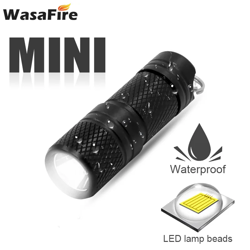 Фонарик WasaFire XML L2 с брелоком водонепроницаемый светодиодный фонарь зарядкой от USB