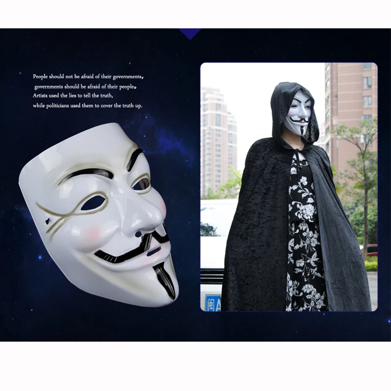 Random Halloween Party Vendetta Mask Anonymous Fancy Fancy Fancy Adult Costume Accessories Party Cosplay Halloween Mask
Random Halloween Party Vendetta Mask Anonymous Fancy Fancy Fancy Adult Costume Accessories Party Cosplay Halloween Mask