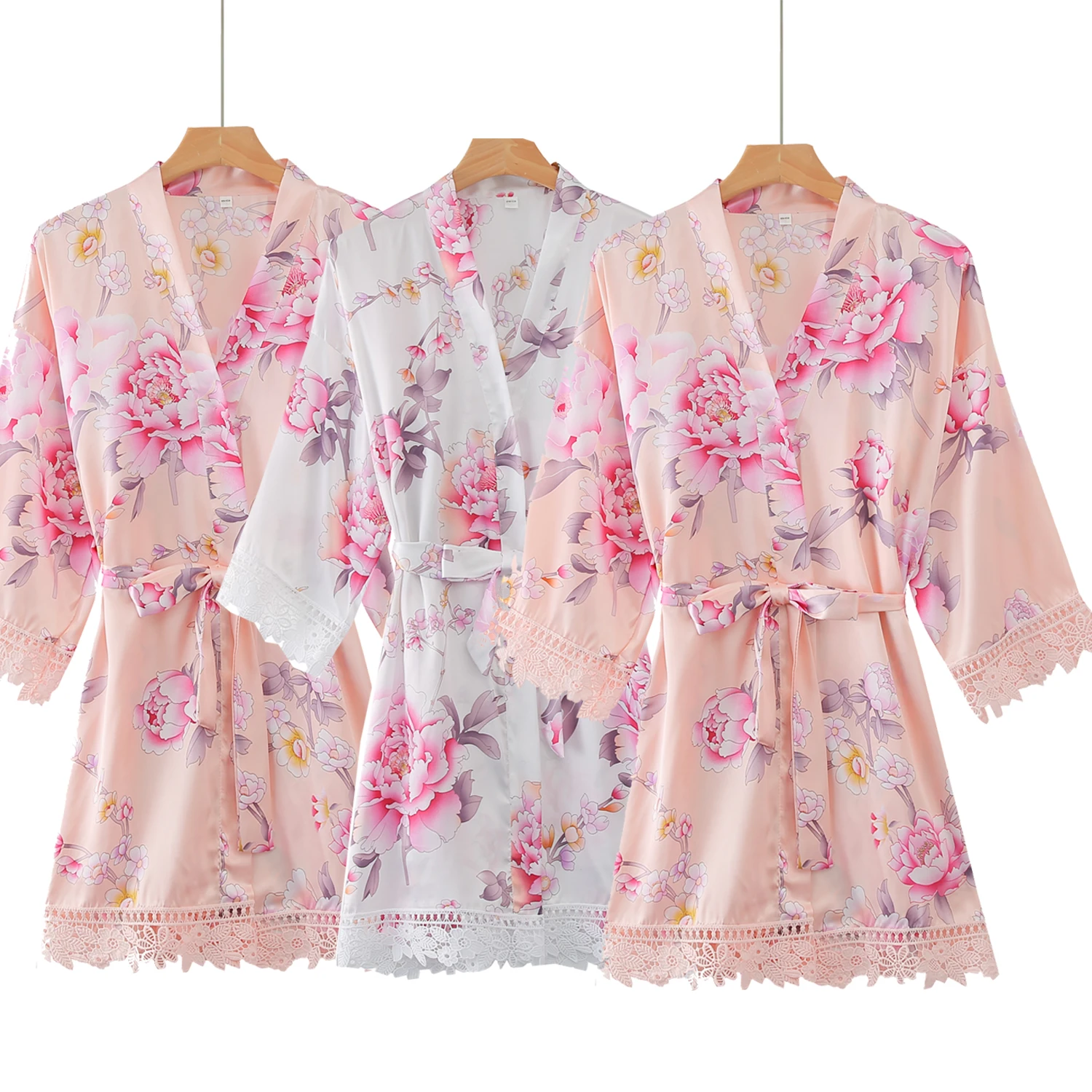 YUXINBRIDAL Floral Robes with lace trim Floral Satin Silk Bridal bride bridal bridesmaid Kimono Robes party robe wedding
YUXINBRIDAL Floral Robes with lace trim Floral Satin Silk Bridal bride bridal bridesmaid Kimono Robes party robe wedding