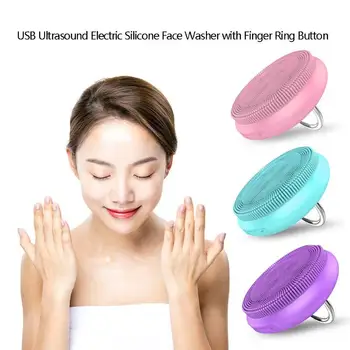 USB Ultrasonic Silicone Facial Cleaner Brush Sonic Vibration Massage USB Rechargeable Smart Ultrasonic Face Cleaner Beauty Tool
USB Ultrasonic Silicone Facial Cleaner Brush Sonic Vibration Massage USB Rechargeable Smart Ultrasonic Face Cleaner Beauty Tool
