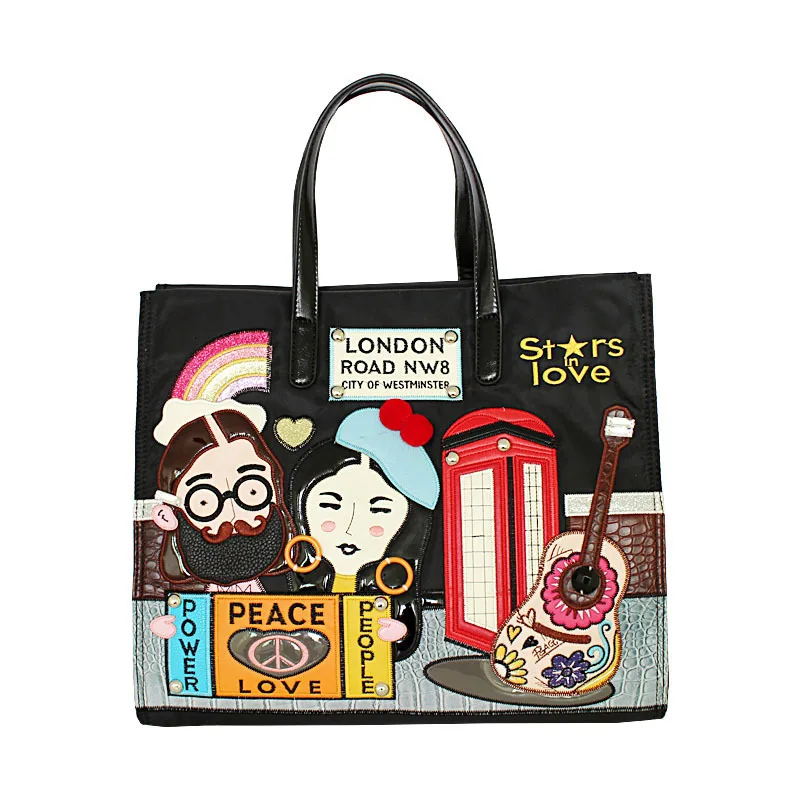 2019 Women's Embroidered Creative Ladies Hand Bags Shoulder Messenger Bag Oxford Nylon Canvas Large Capacity Tote Bag
2019 Women's Embroidered Creative Ladies Hand Bags Shoulder Messenger Bag Oxford Nylon Canvas Large Capacity Tote Bag