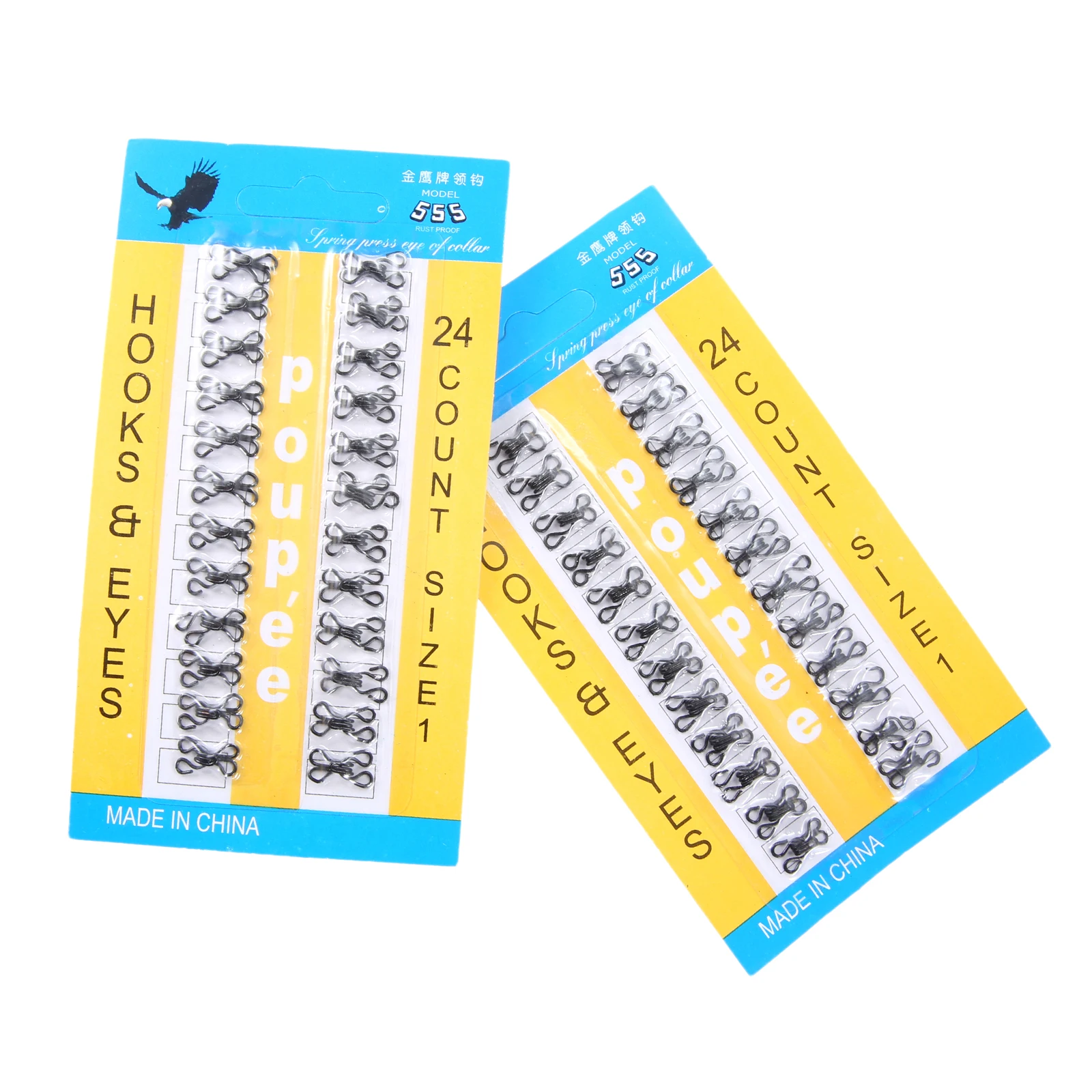 Description Picture 3 of item48 Sets 7/8/9/10mm Sewing Hook and Eye Metal Buckle Button Fastener Dress/Costume/Collar/Bag/Shirt Garment Sewing Accessories