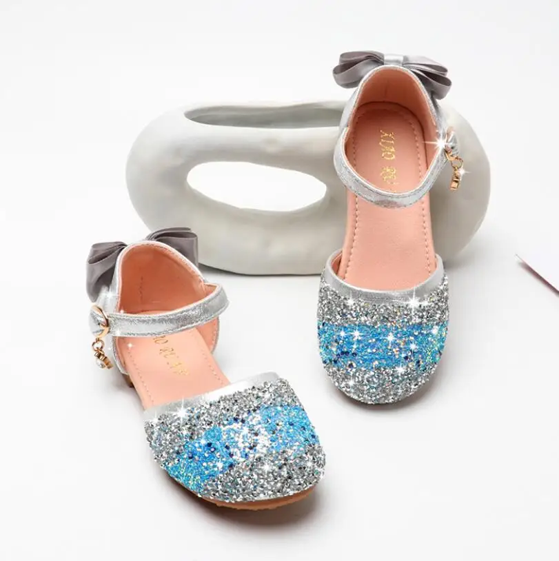 Girls Party Shoes Princess Sandals Leather Glitter Crystals Rhinestones Knot Kids Shoes Elsa Sneaker Children Christmas Gift
Girls Party Shoes Princess Sandals Leather Glitter Crystals Rhinestones Knot Kids Shoes Elsa Sneaker Children Christmas Gift