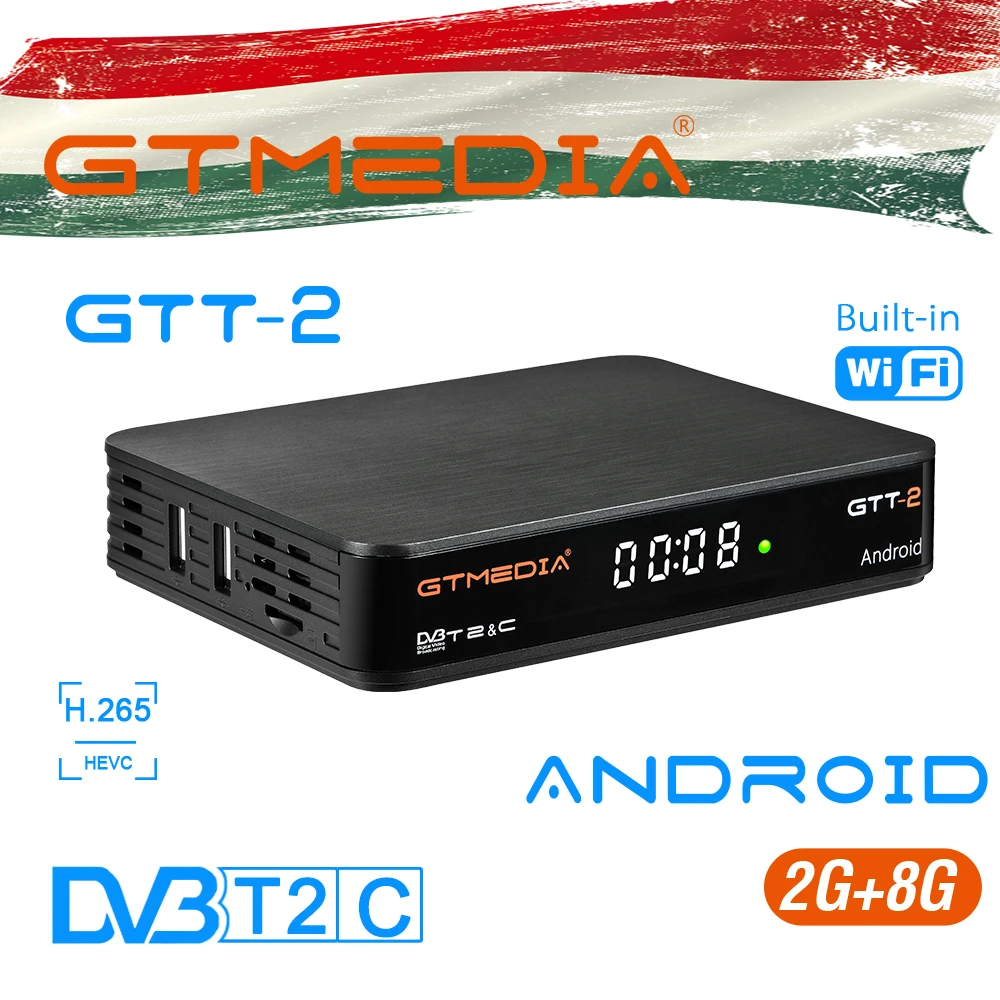 GTMEDIA GTT2 DVB-T2/Cable(J83.A/C)/ATSC-C/ISDBT Android 6.0 TV BOX 2GB 8GB 4K H.265 WiFi Built-in Wifi 2.4G With No App
GTMEDIA GTT2 DVB-T2/Cable(J83.A/C)/ATSC-C/ISDBT Android 6.0 TV BOX 2GB 8GB 4K H.265 WiFi Built-in Wifi 2.4G With No App