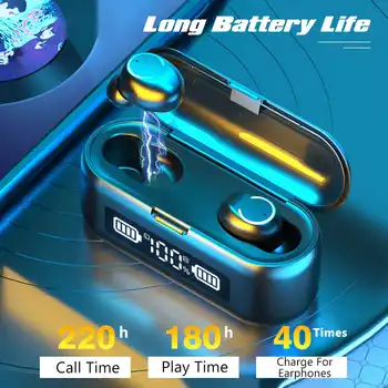 2020 New 9D TWS v5.0 bluetooth Stereo Wireless Earphones IPX7 Waterproof Earbuds Display Sport Wireless Headsets Touch Control
2020 New 9D TWS v5.0 bluetooth Stereo Wireless Earphones IPX7 Waterproof Earbuds Display Sport Wireless Headsets Touch Control