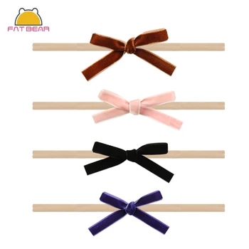 Solid Velvet Bow Baby Headbands For Girls Handmade Nylon Elastic Soft Knot Baby Turban Headband Newborn Infant Hair Accessories
Solid Velvet Bow Baby Headbands For Girls Handmade Nylon Elastic Soft Knot Baby Turban Headband Newborn Infant Hair Accessories
